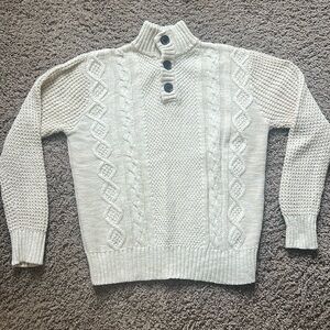 Boys cable knit sweater high neck size medium